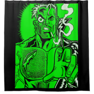Mutant Muscleman Shower Curtain