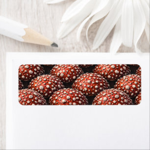 Mutant veggie pattern, unique earthy return addres