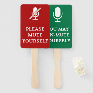 Mute and UnMute Classroom Sign or Hand Fan