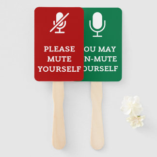 Mute and UnMute Classroom Sign or Hand Fan