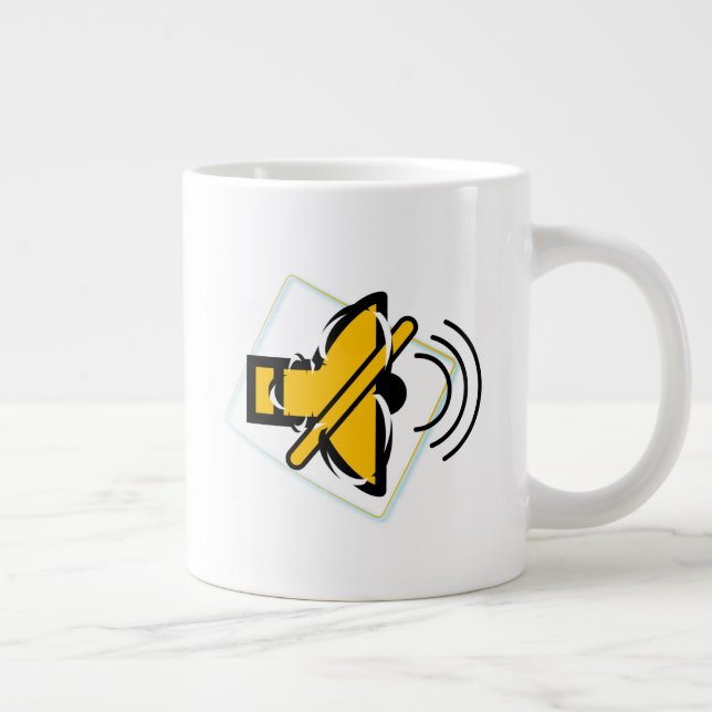 Mute Large Coffee Mug (Right)