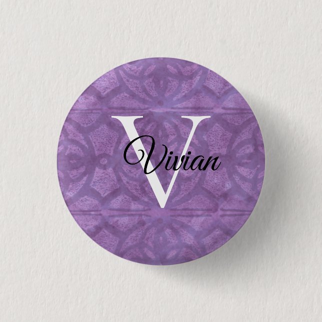 Mute Purple Watercolor 3 Cm Round Badge (Front)