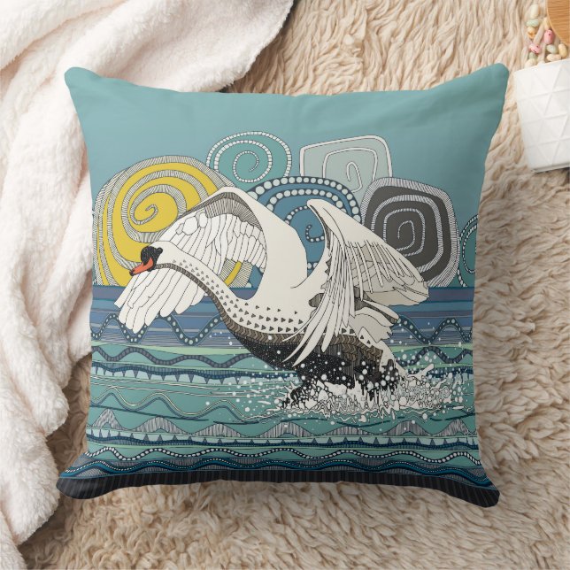mute swan cushion (Blanket)