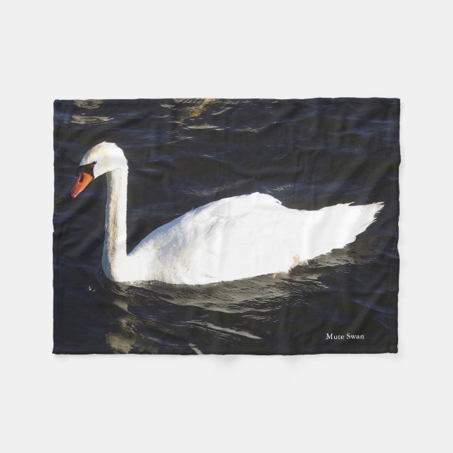 Mute Swan fleece blanket (Front (Horizontal))