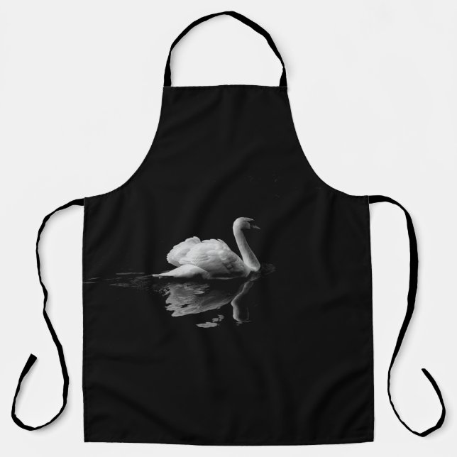 MUTE SWAN IN LOW LIGHT PHOTOGRAPHY APRON (Front)
