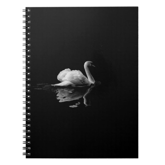 MUTE SWAN IN LOW LIGHT PHOTOGRAPHY NOTEBOOK (Front)
