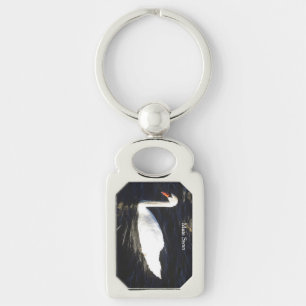Mute Swan metal key chain