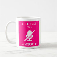 “Mute Yourself” Funny Quote on Pink
