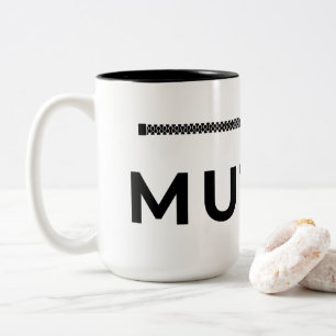 MUTED. Black & White Coffee Mug