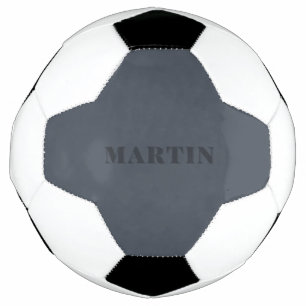 muted blue, ash blue custom name  soccer ball