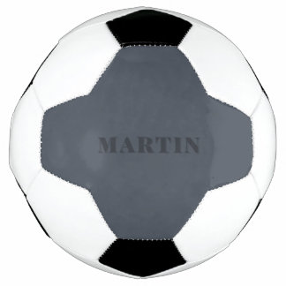 muted blue, ash blue custom name soccer ball