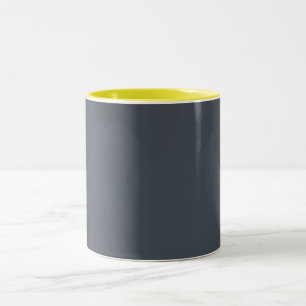 muted blue grey blue Two-Tone coffee mug