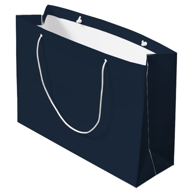 Muted Blue Large Gift Bag – Single Colour Design (Back Angled)