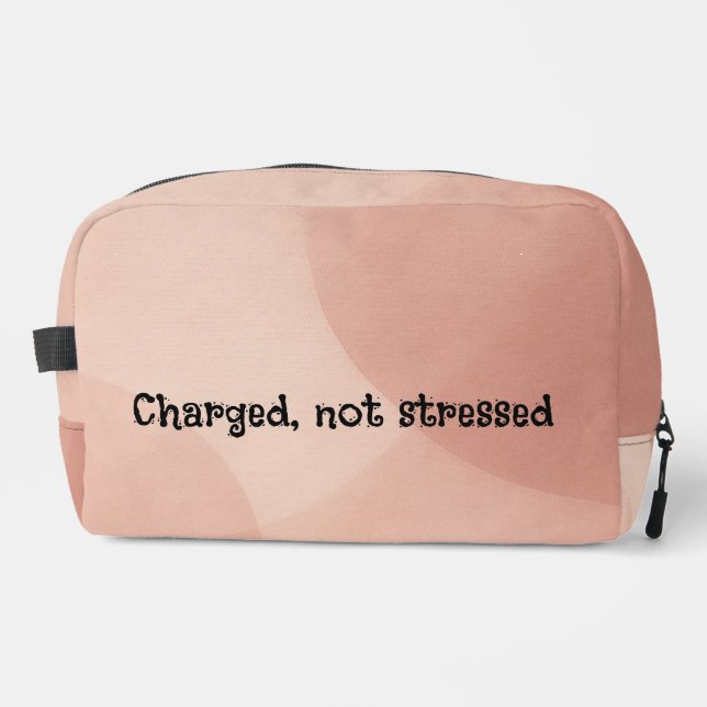 Muted blush and dusty rose AI art  Dopp Kit (Front)