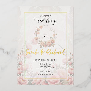Muted Blush Floral Paper Garden Romantic Wedding