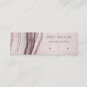 Muted Blush Lilac Agate Earthy Earring Display Mini Business Card
