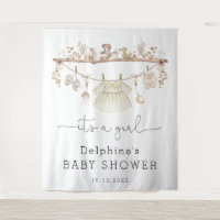 Muted Boho Baby Girl Dress Baby Shower Welcome