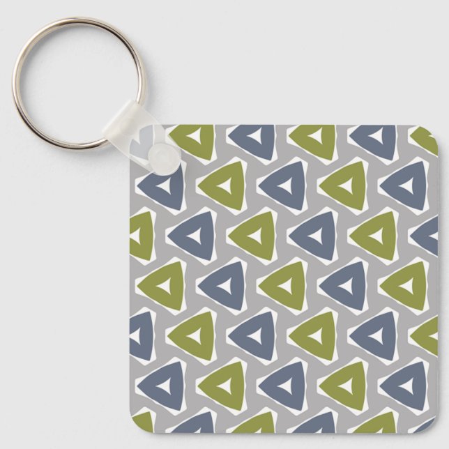 Muted Boho Triangle Keychain (Front)