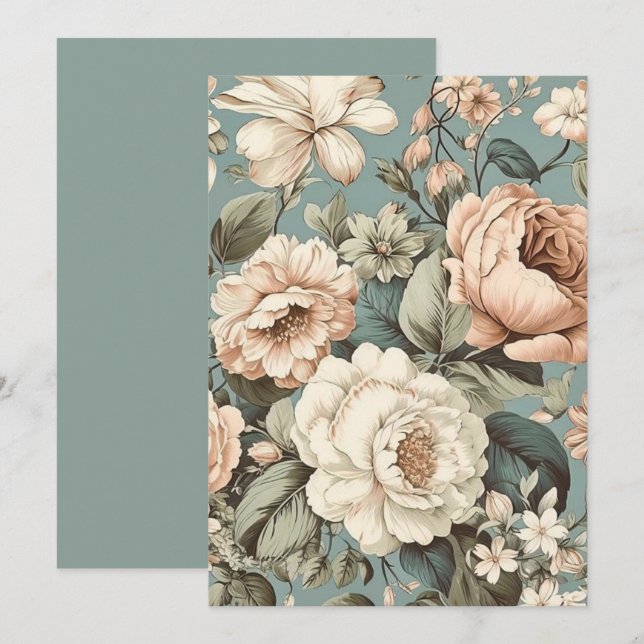 Muted Botanical Dream Thank You Card (Front/Back)