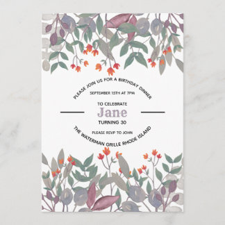 Muted Botanical Invitation