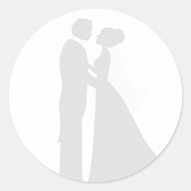Muted Bride and Groom Wedding Seal (Front)