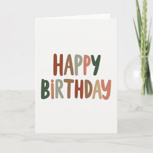 Muted Brush Birthday Card
