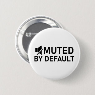 Muted by Default Minimalist T-Shirt Audio V1 6 Cm Round Badge