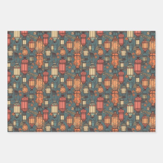 Muted Charm Wrapping Paper Sheets (Front)