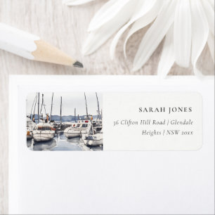 Muted Coastal Boats at Harbor Seascape Address