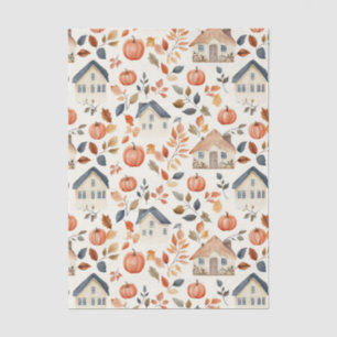 Muted colored fall themed tissue paper