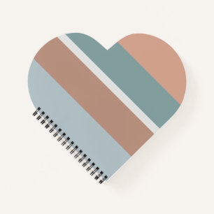 Muted colors stripes notebook