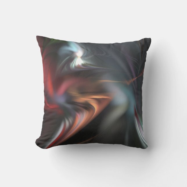 Muted Colour Abduction Fractal Outdoor Cushion (Front)