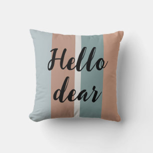 Muted colours stripes throw pillow