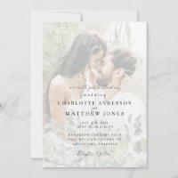 Muted Couple Photo Modern Foliage Wedding II
