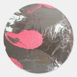 Muted Drip Orbs Classic Round Sticker