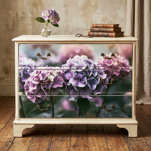 Muted Dusty Lavender Pompom Hydrangea Decoupage Tissue Paper