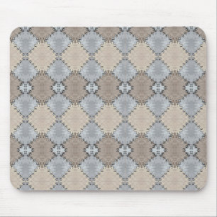 Muted Earth Toned Faux Leather Pattern Mouse Pad