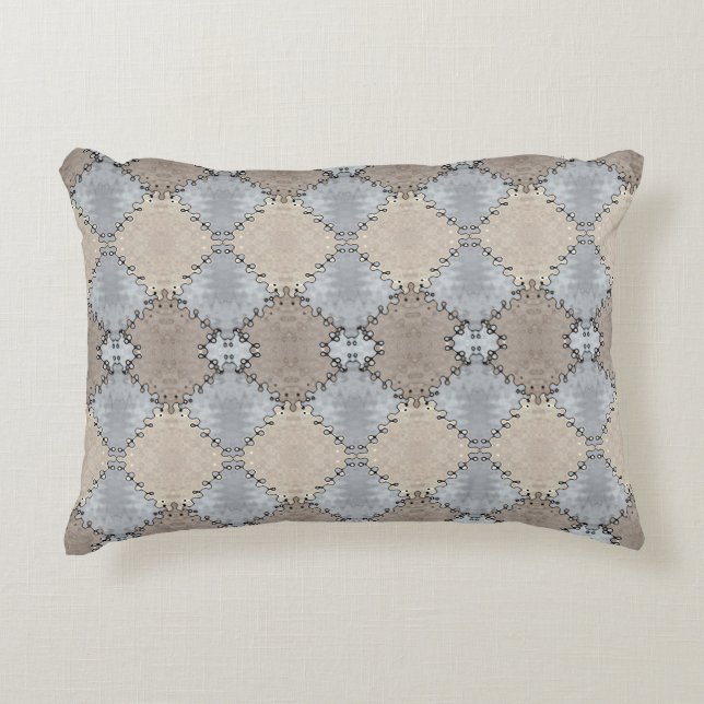 Muted Earth Toned Pattern Decorative Cushion (Front)
