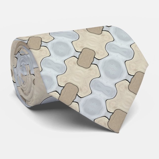 Muted Earth Tones Tie (Rolled)