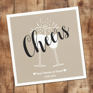 Muted Elegance - Calm Stone Cheers Napkins