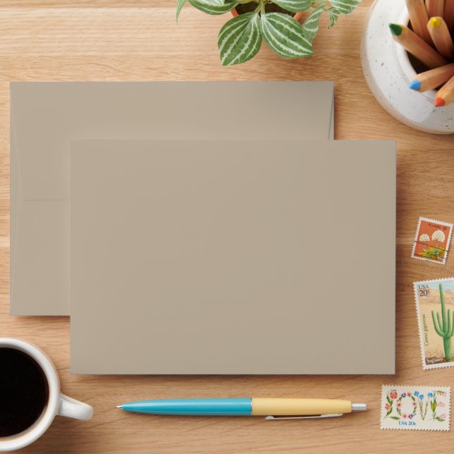 Muted Elegance - Calm Stone Solid Envelope (Desk)