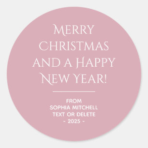 Muted Elegance - Misty Rose Christmas Sticker