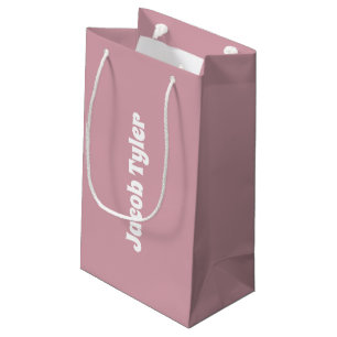 Muted Elegance - Misty Rose Name Gift Bag