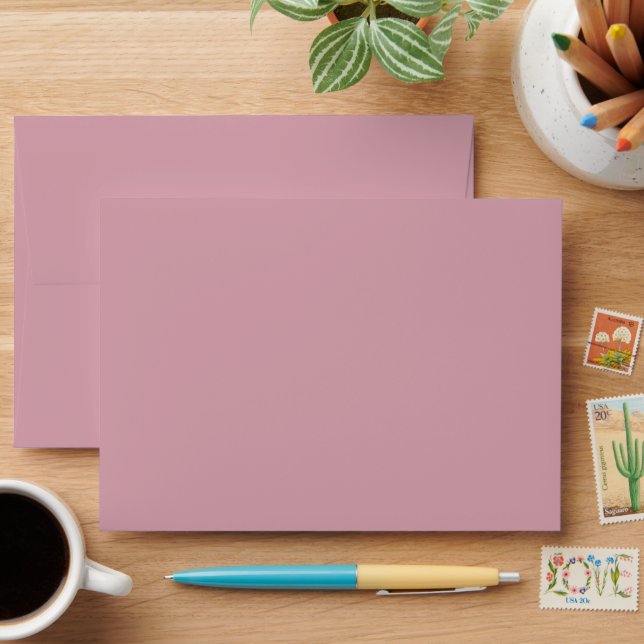 Muted Elegance - Misty Rose Solid Envelope (Desk)