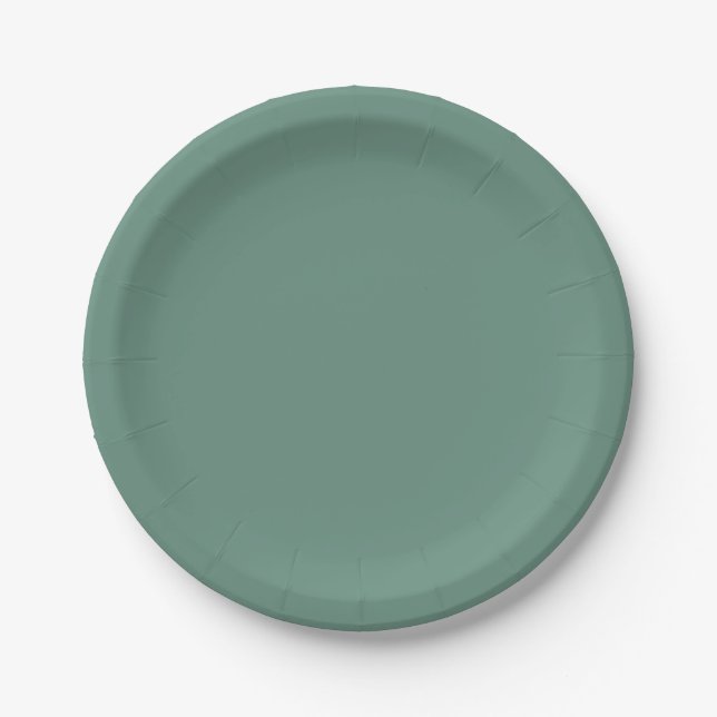 Muted Elegance - Ocean Teal Paper Plate (Front)