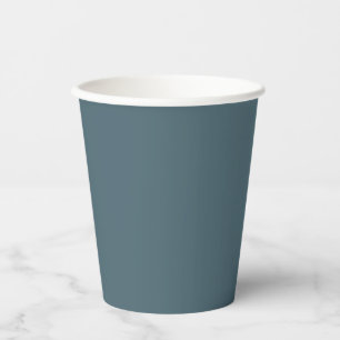 Muted Elegance - Slate Blue Paper Cups