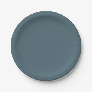 Muted Elegance - Slate Blue Paper Plate