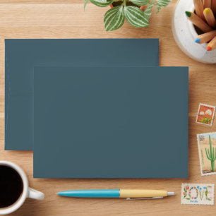 Muted Elegance - Slate Blue Solid Envelope