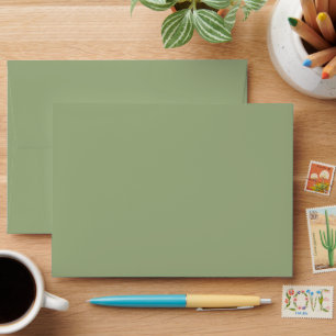 Muted Elegance - Tranquil Sage Solid Envelope