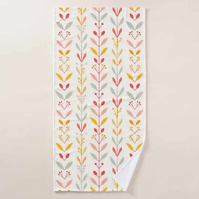 Muted Fall Stripes Bath Towel Set (Bath Towel)